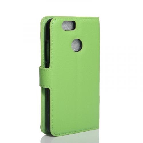Huawei Nova horizontaal Litchi structuur PU leren Flip Hoesje met houder en opbergruimte voor pinpassen & geld (groen)
