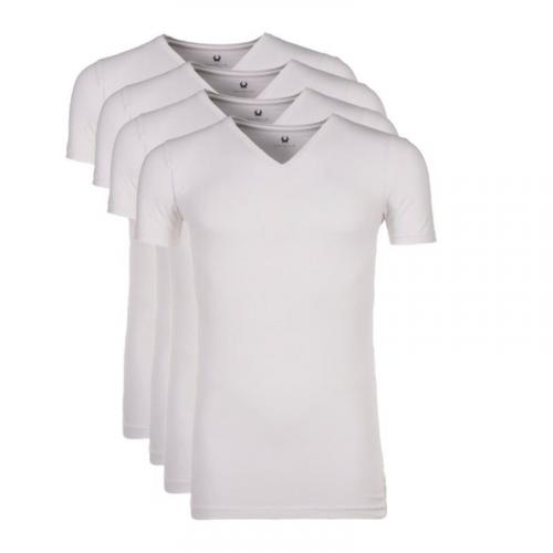Cavello 4-pack t-shirts V-hals - wit
