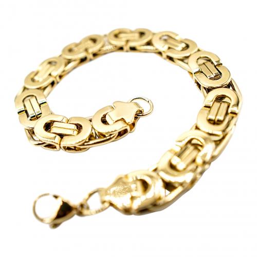 Koningsarmband / Byzantium schakelarmband - 21cm - Goudkleurig