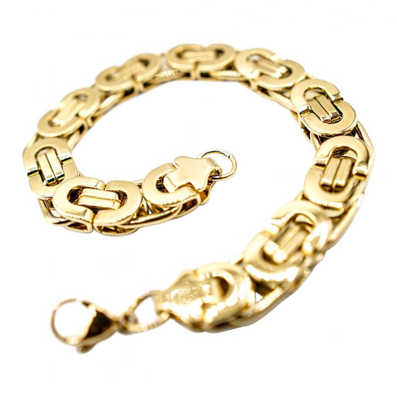 Koningsarmband / Byzantium schakelarmband - 21cm - Goudkleurig