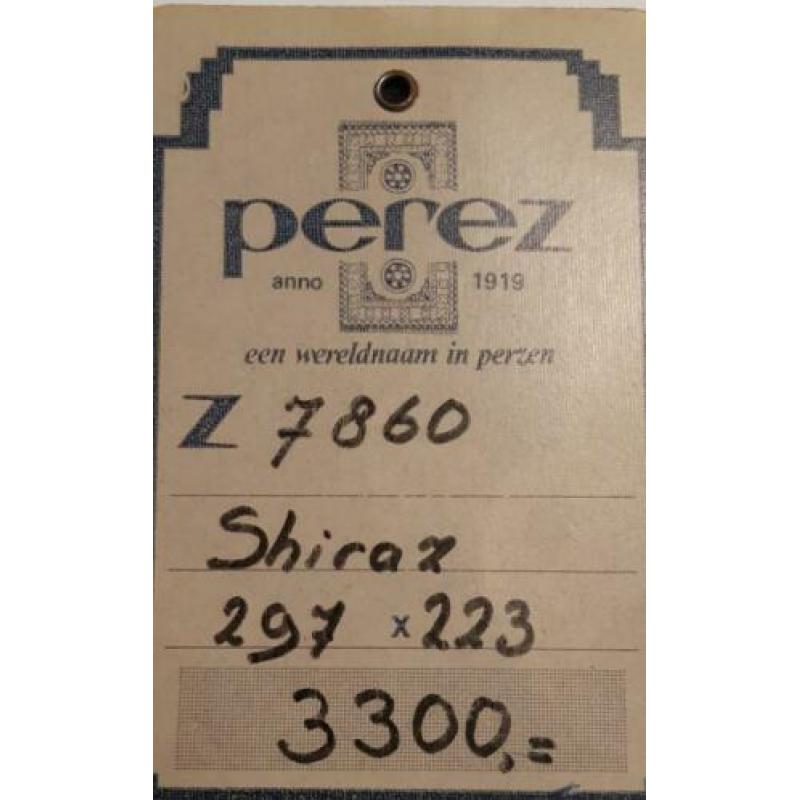 Perzisch tapijt Shiraz met certificaat 297 X 223