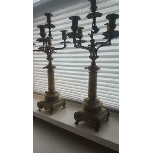 Prachtige kandelaars van Jugendstil 1890-1914!