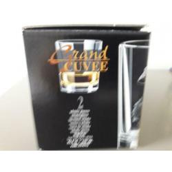 2 whisky glazen Capri Crystal NIEUW