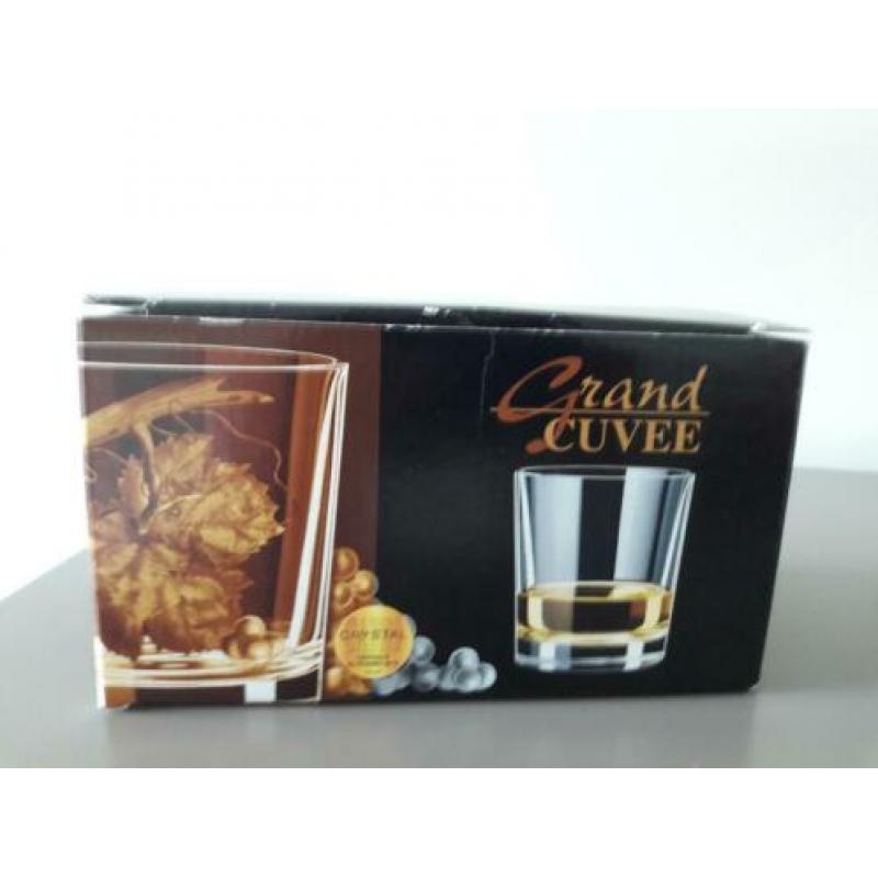 2 whisky glazen Capri Crystal NIEUW