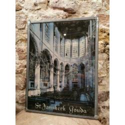 Glas glazen hanger Gouda St Janskerk 25 bij 30 cm