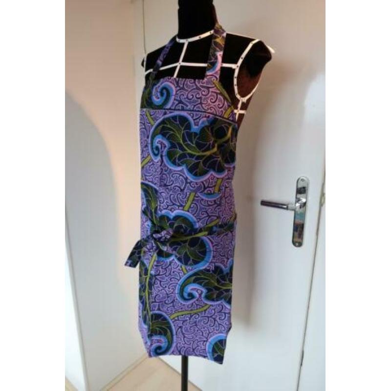 Keuken schort Dewi in Vlisco stof