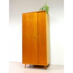 retro vintage kledingkast smal klein jaren 60