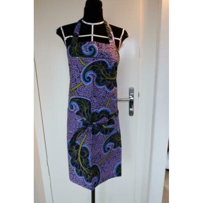 Keuken schort Dewi in Vlisco stof