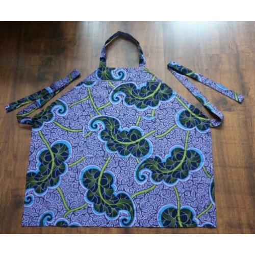 Keuken schort Dewi in Vlisco stof