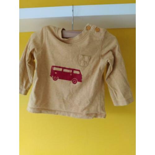 Okergeel shirt volkswagenbusje mt 74 C&A