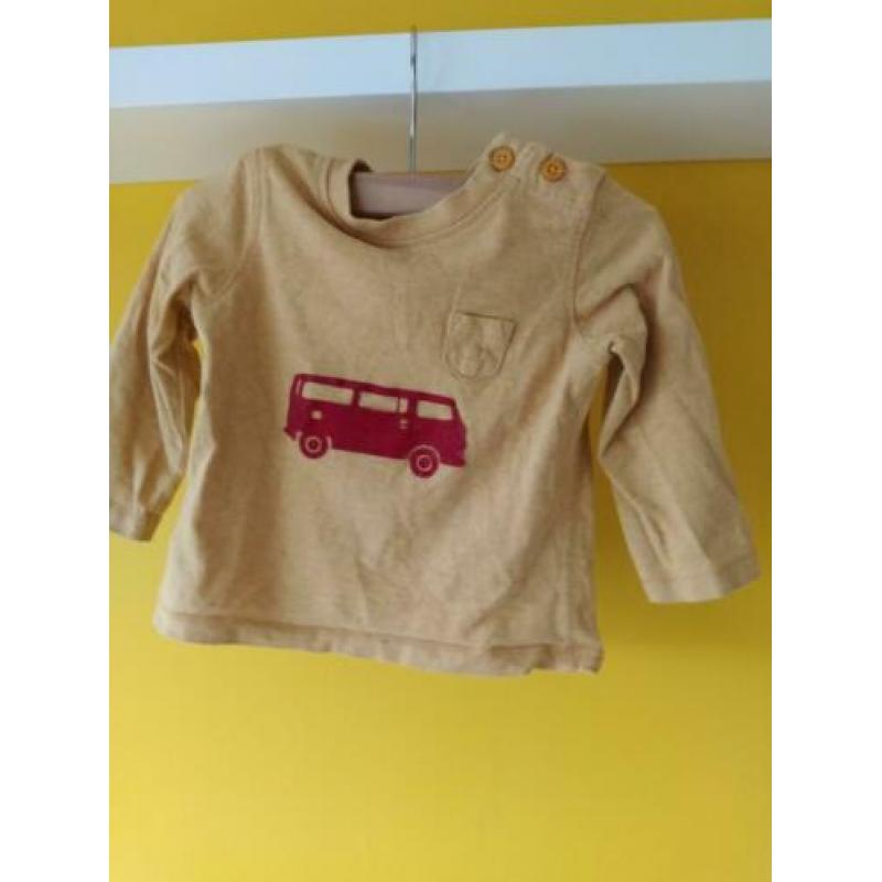 Okergeel shirt volkswagenbusje mt 74 C&A