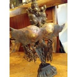 Oude bronzen phurba 34cm (Tibet) uit collect .