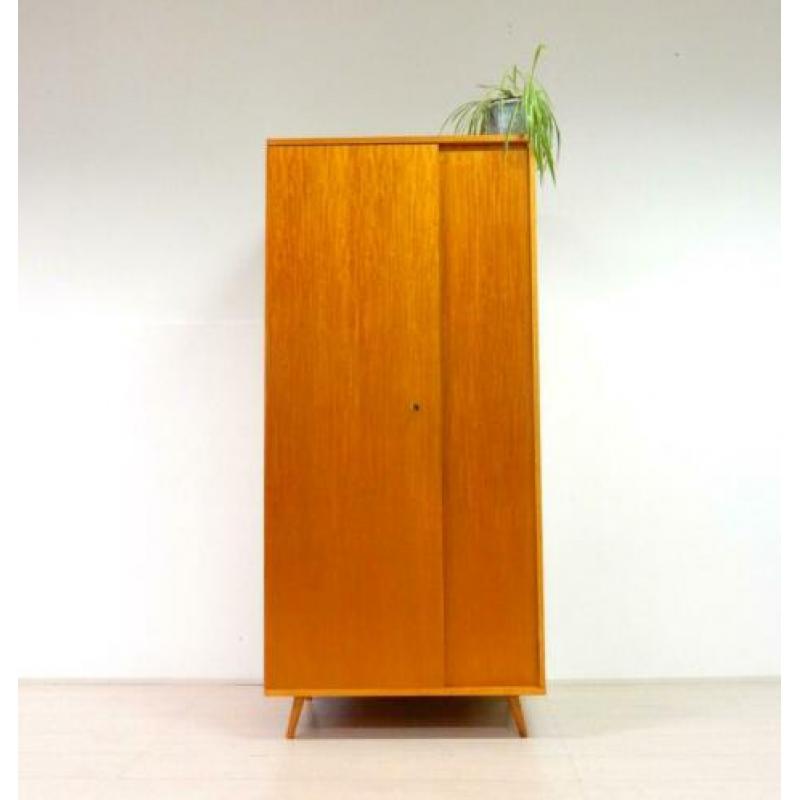 retro vintage kledingkast smal klein jaren 60