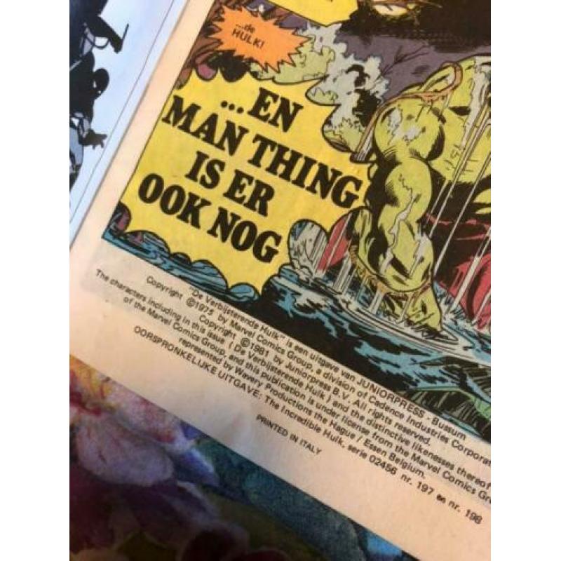 Hulk stripboeken en pockets 1980-1981