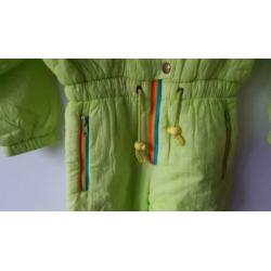 Kinder skipak, fluoriserend groen met blauw, maat 128.
