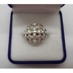 Zilveren mooie vintage ring maat ruim 17 nr.325