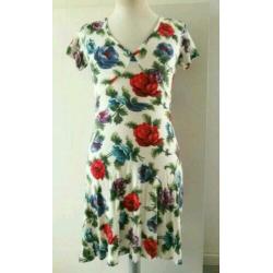 King Louie Rozen Bloem jurk S 36 Wit