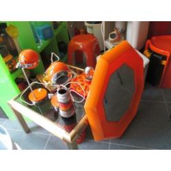 kunststof space age design spiegel jaren 70 vintage retro