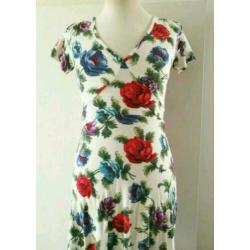 King Louie Rozen Bloem jurk S 36 Wit