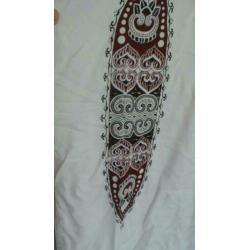 Witte Bali tuniekblouse met print ca L XL - KB