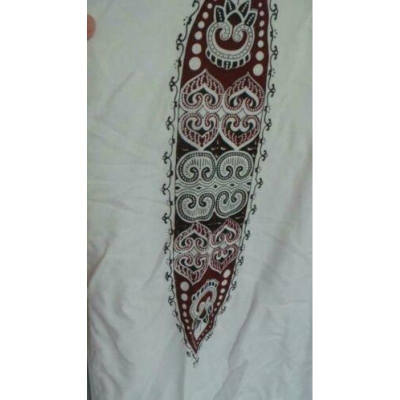 Witte Bali tuniekblouse met print ca L XL - KB