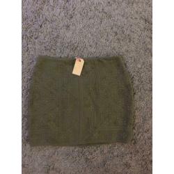 Massimo dutti rokje rok licht groen gevoerd m 38 40 nieuw