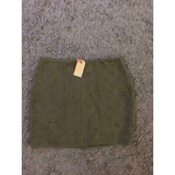 Massimo dutti rokje rok licht groen gevoerd m 38 40 nieuw