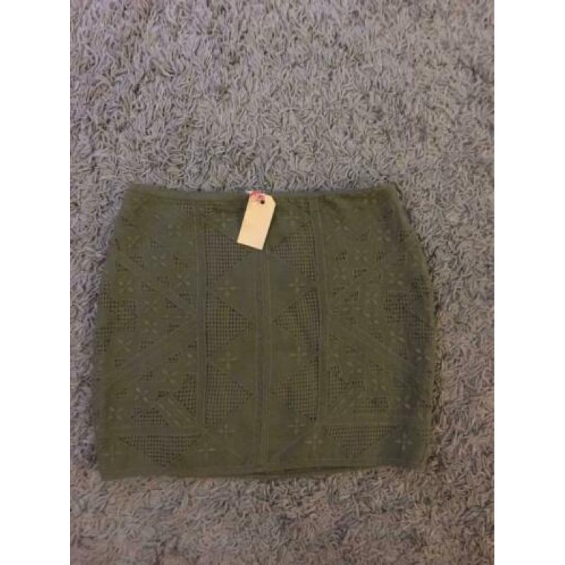 Massimo dutti rokje rok licht groen gevoerd m 38 40 nieuw