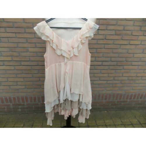 stroken jurk terra kleur ongedragen mt 38