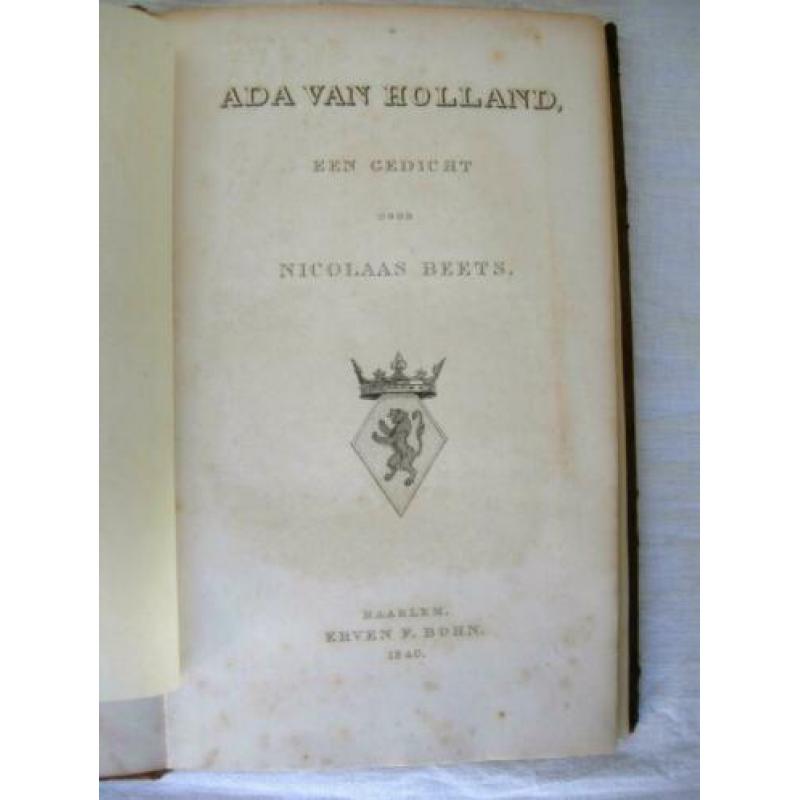 Nicolaas Beets Ada van Holland Een gedicht 1840 met gravure