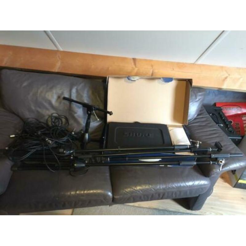 Shure PG DMK6 Drum microfoon set incl. kabels en stands!