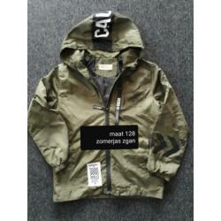 maat 128 134 jas zomerjas parka winterjas groen