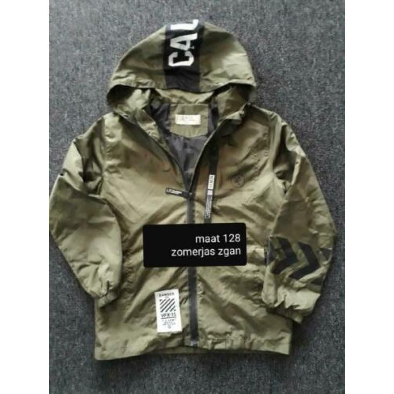 maat 128 134 jas zomerjas parka winterjas groen