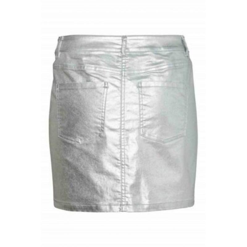 Denim rok zilverkleurig, maat 40, ZGAN