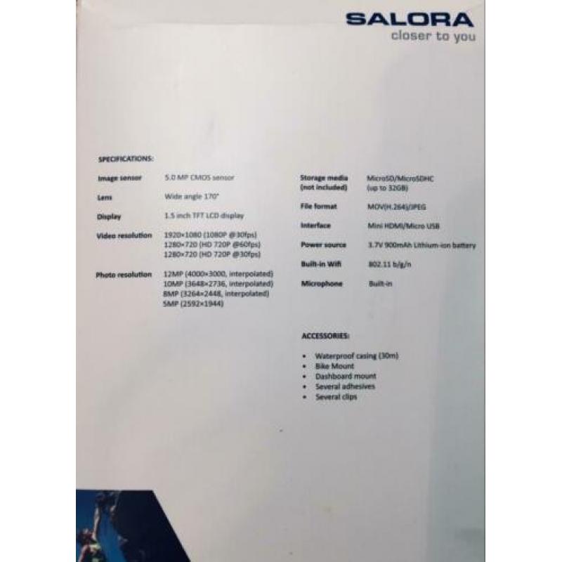 Salora PSC5335FWD Actie camera