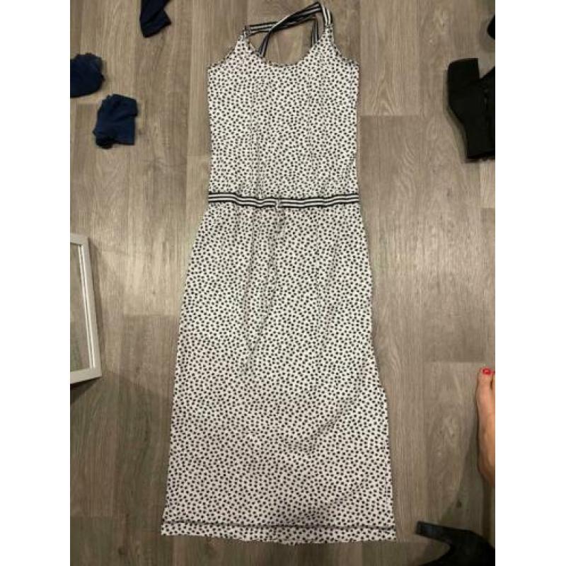 Witte lange travel kruisband jurk Studio anneloes