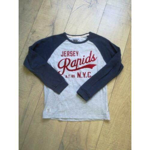 Shirt truitje America Today, mt 134-140, blauw grijs
