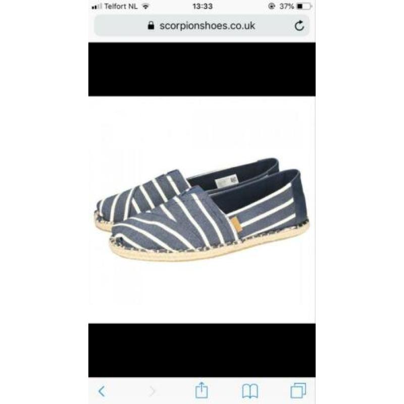 Tom’s maat 46 ongedragen Classic Navy Riviera Stripe