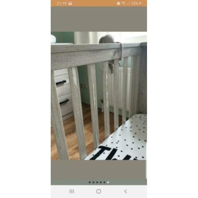 Kidsmill Sem Nautic Grijs Babybed Met Lade 60 x 120 cm