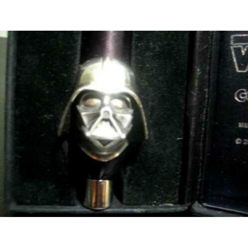 Zilveren Star Wars Darth Vader Hoofd Ring 999 verguld