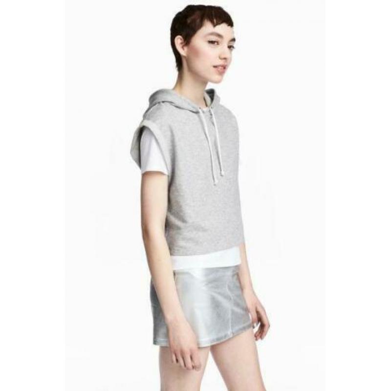 Denim rok zilverkleurig, maat 40, ZGAN