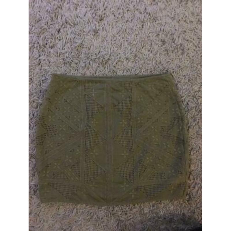 Massimo dutti rokje rok licht groen gevoerd m 38 40 nieuw