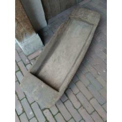 Prachtige grote sobere stoere houten trog voederbak *Etage3*