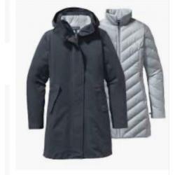 Patagonia 3 in 1 jas / parka blauw/ grijs