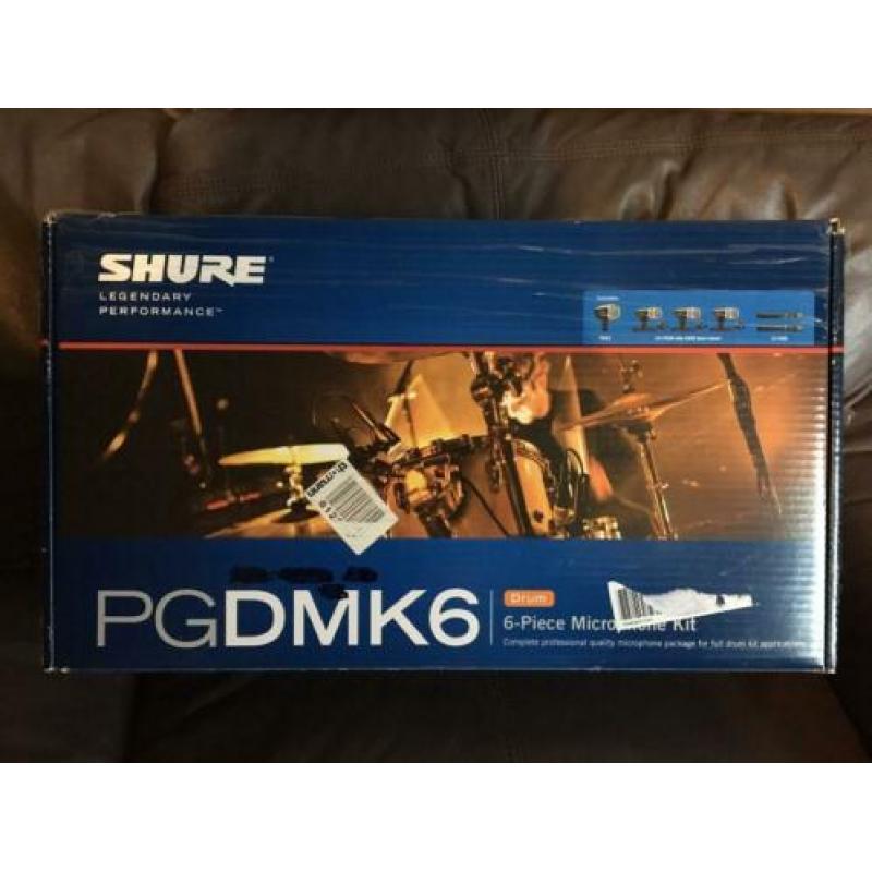 Shure PG DMK6 Drum microfoon set incl. kabels en stands!