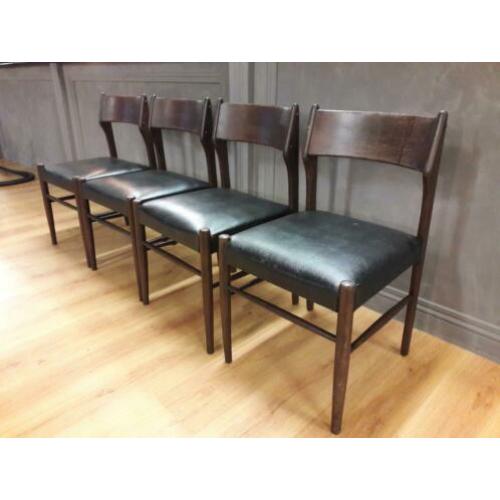 Vintage eetkamerstoelen hout jaren 60 70 mid century stoel