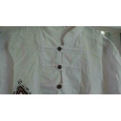 Witte Bali tuniekblouse met print ca L XL - KB