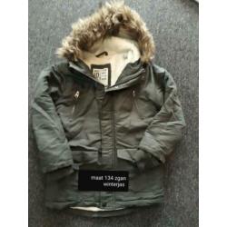 maat 128 134 jas zomerjas parka winterjas groen