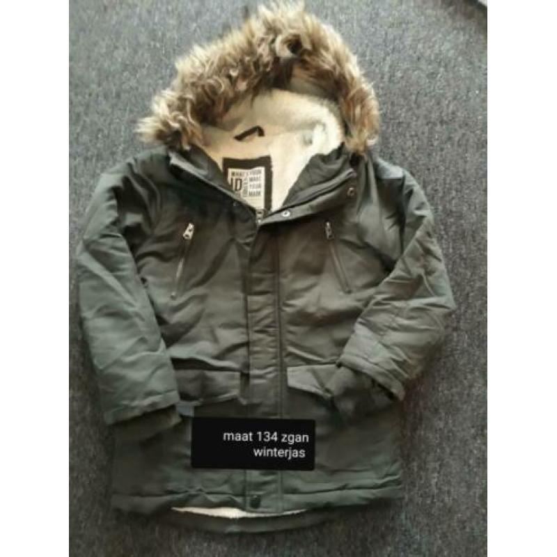 maat 128 134 jas zomerjas parka winterjas groen