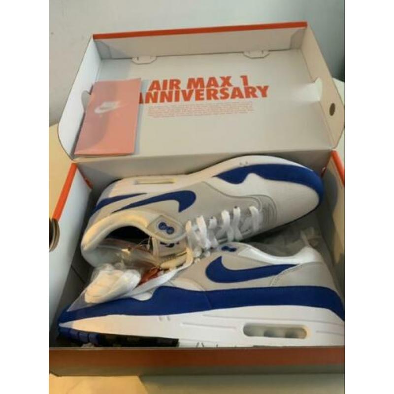 Air max 1 anniversary royal blue, 44,5 ds, 1ste uitgave